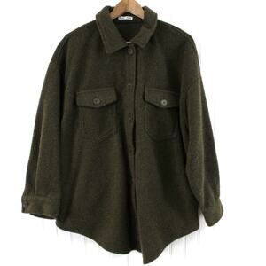 Dex Shacket Shirt Jacket Plus Size 1X Chunky Grunge‎ Minimalist Urban Cozy Fall
